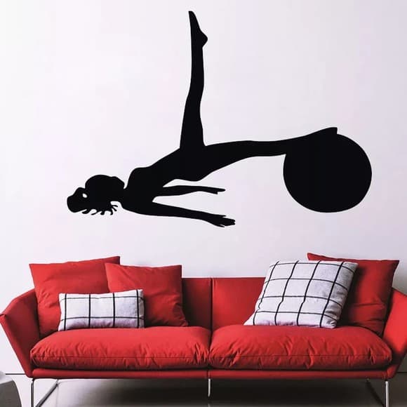 Adesivo Decorativo Menina Bola Pilates II