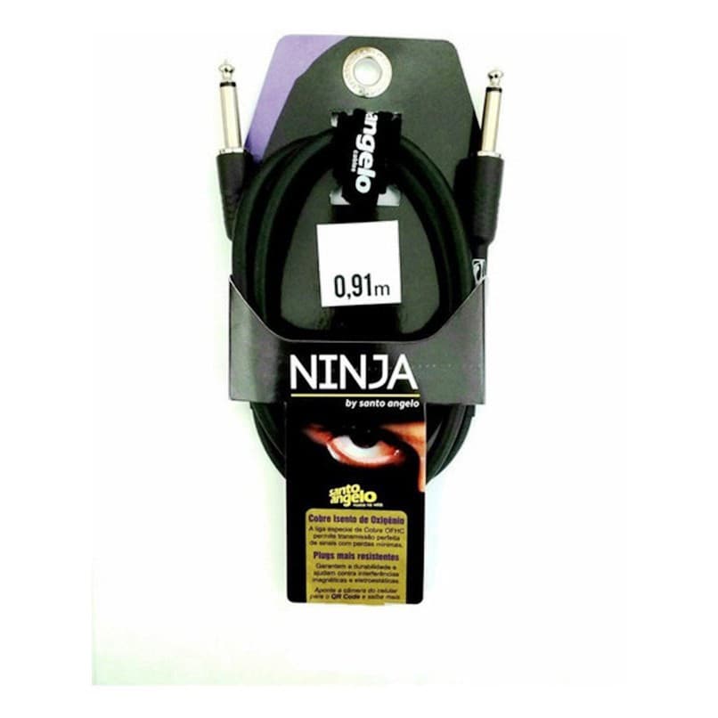 Cabo Guitarra Violão Santo Angelo Ninja 0.91 Metro P10 X P10 Instrumento pedal