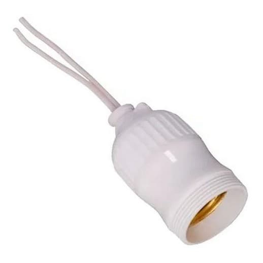 Soquete Bocal Branco Com Rabicho 2A 110/220v Ref.1612 ILUMI