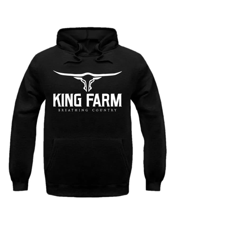 Moletom Blusa de frio casaco unissex King Farm Country Cowboy Cowgirl Rodeio