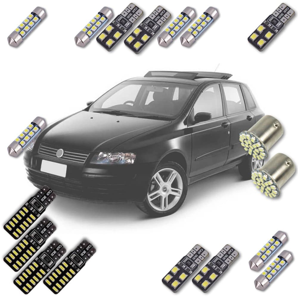 Kit Lâmpadas Automotiva em Led Fiat Stilo Sporting 2007 a 2011