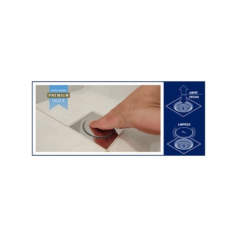 Ralo Click Inox 100x100 Flvx Hidro