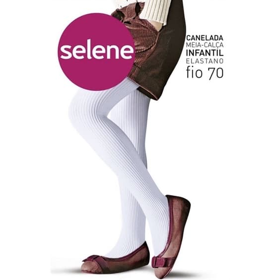 Meia Calça Infantil Bebe Batizado Fio 70 Inverno Quentinha RN a 14 anos Selene