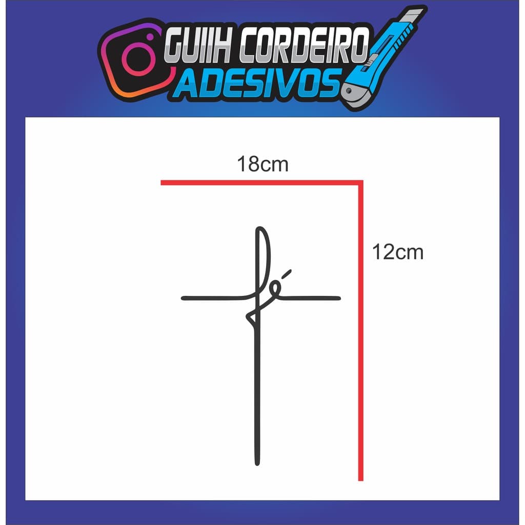 Adesivo Cruz Fé