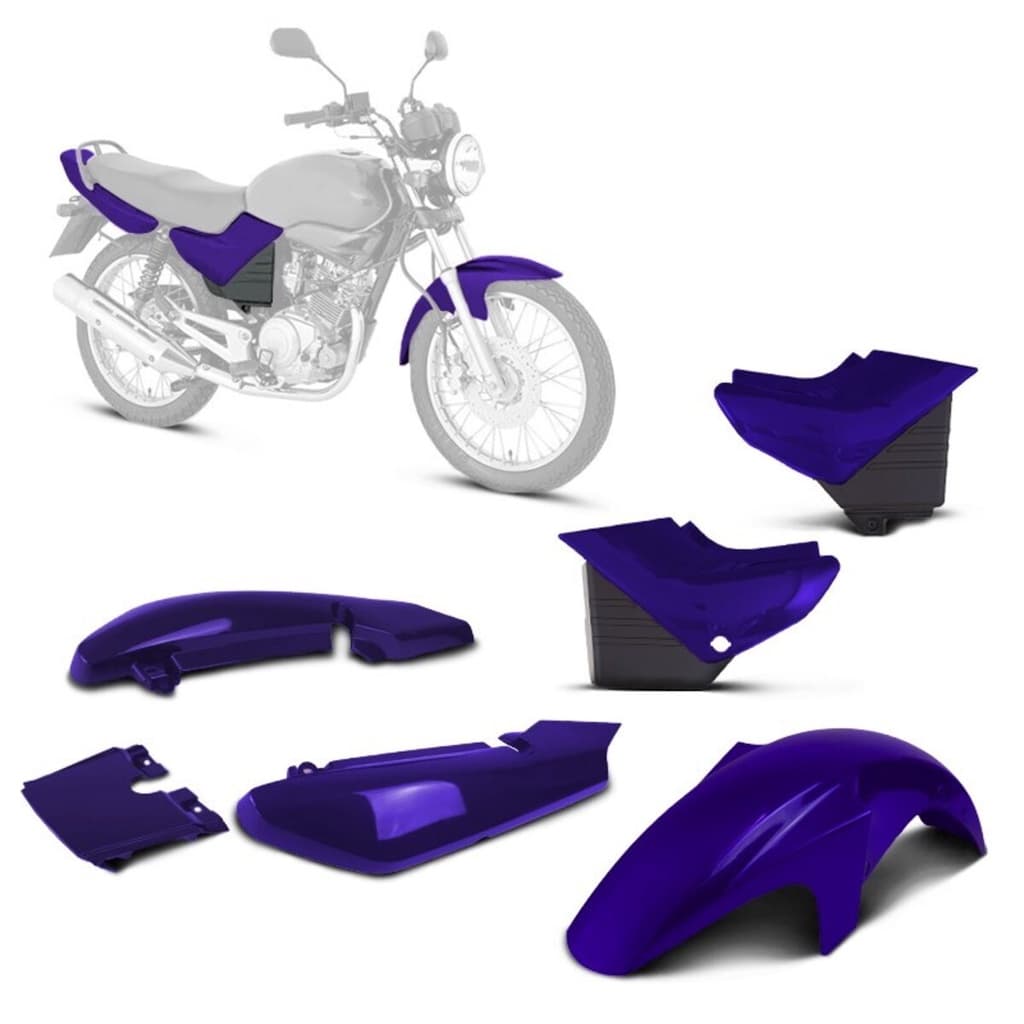 Kit Carenagem Plásticas Ybr 125 2000 2001 2002 2003 2004 2005 2006 2007 2008 Completo Pro Tork