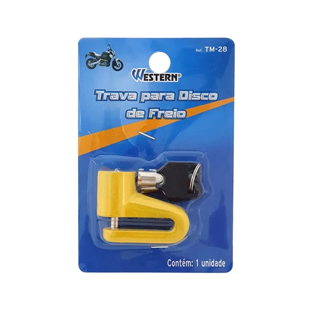 Trava Disco De Freio Moto Bike Anti Furto Universal Western