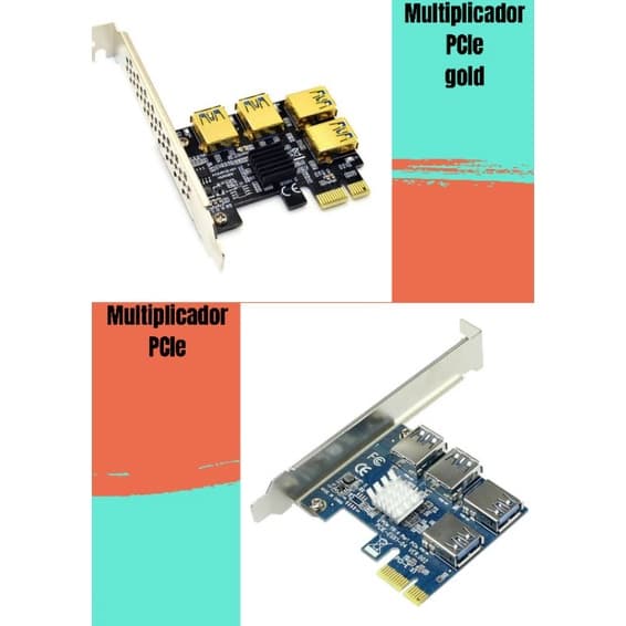 multiplicador PCIe 4x para placa de vídeo mineração