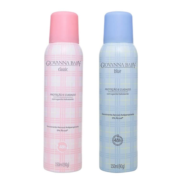 Kit  Giovanna Baby Desodorantes 1 Blue E 1 Classic
