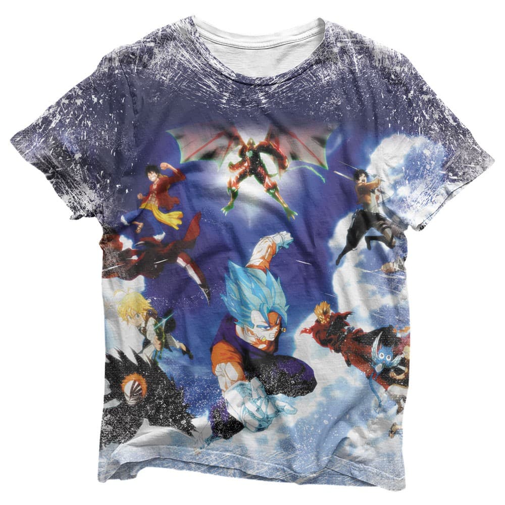 Camisa Protagonistas 2 - Camisas Vários Animes Estampa Total
