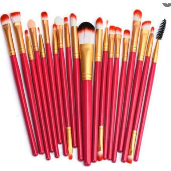Kit Pincel Incrível com 20 peças, super completo, cabo Colorido Neon
