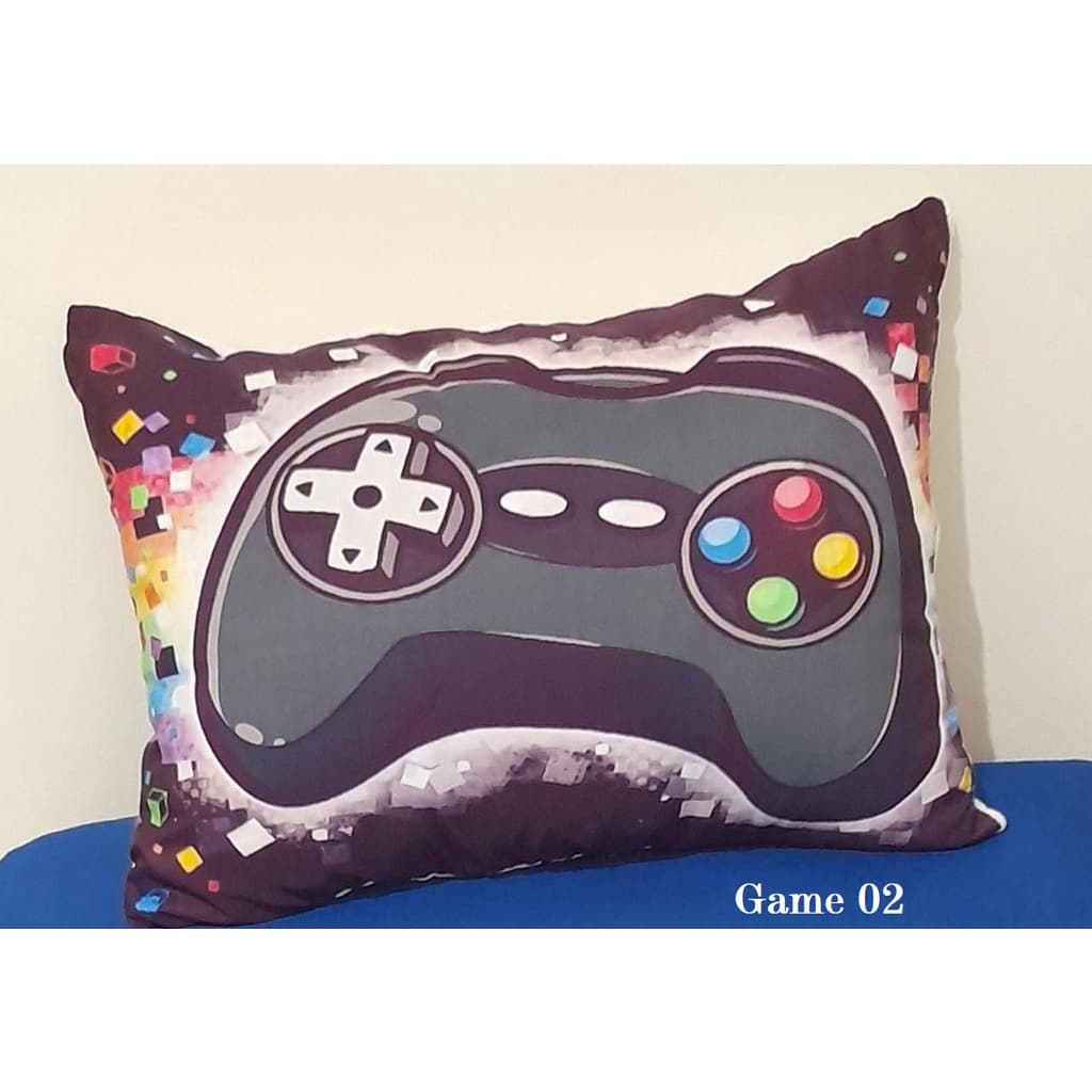 Fronha Temática GAME infantil Micropercal 50 x 70 Promoção com zíper