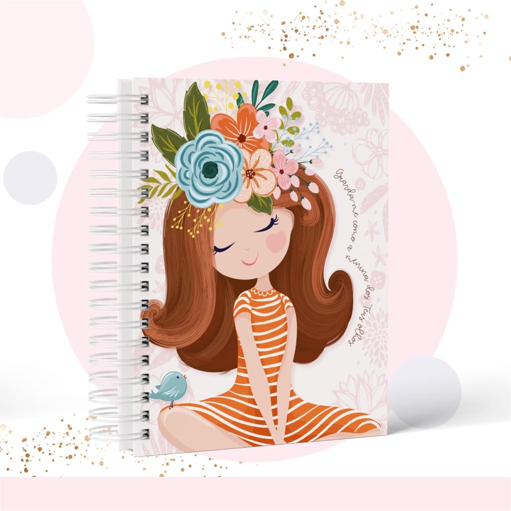 caderno personalizado cristao feminino