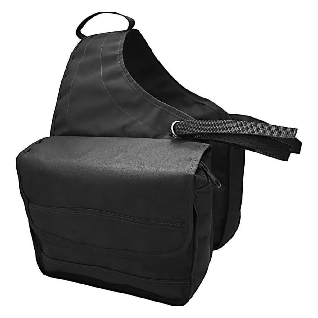 Bolsa Alforge Térmico Para Cavalos Em Lona Impermeável Preto