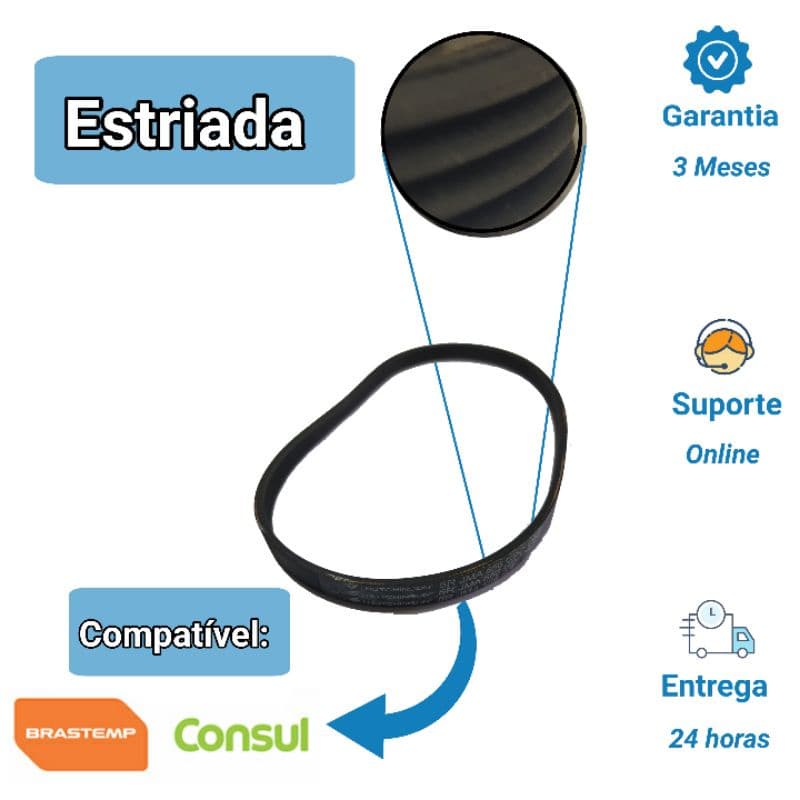 Correia Lavadora Brastemp 5 Pje 556 Ative 11kg