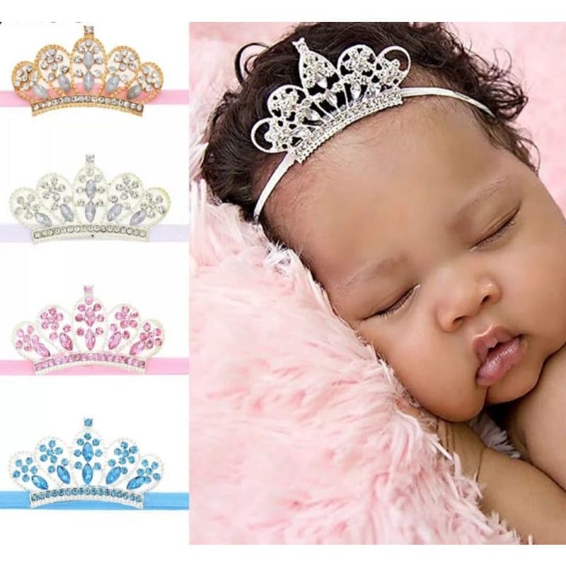 Faixa Tiara coroa bebe recém-nascido batizado aniversário ensaio fotográfico