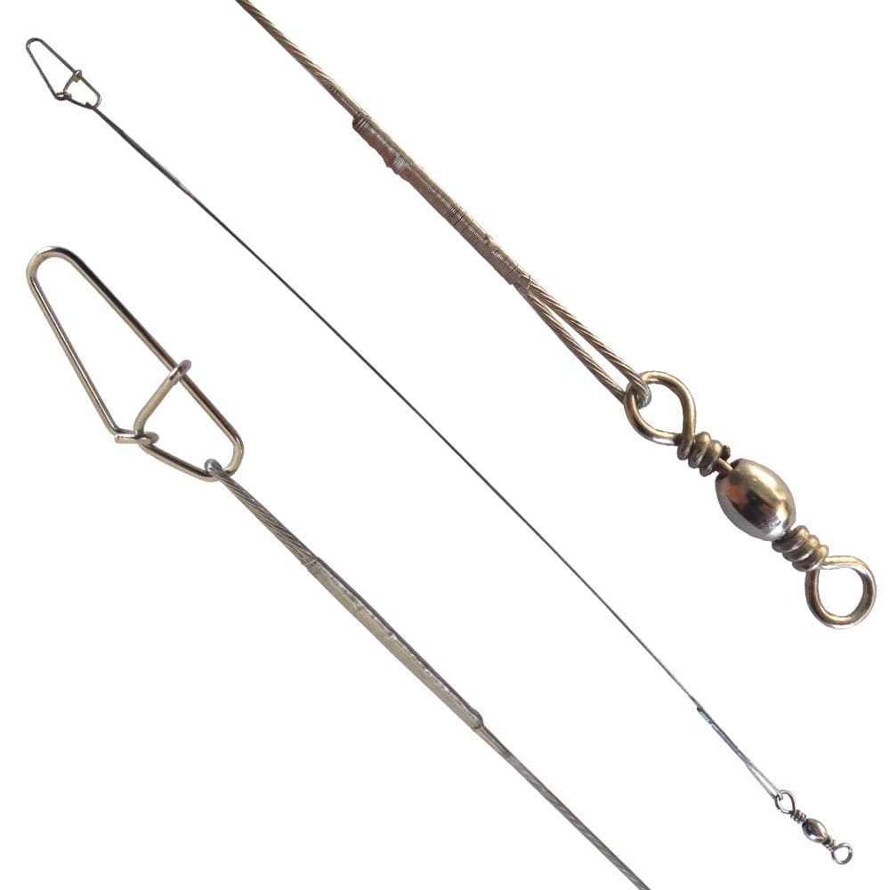 Castor Chicote Leader Aco Com Snap e Girador Pesca - Marine Sports