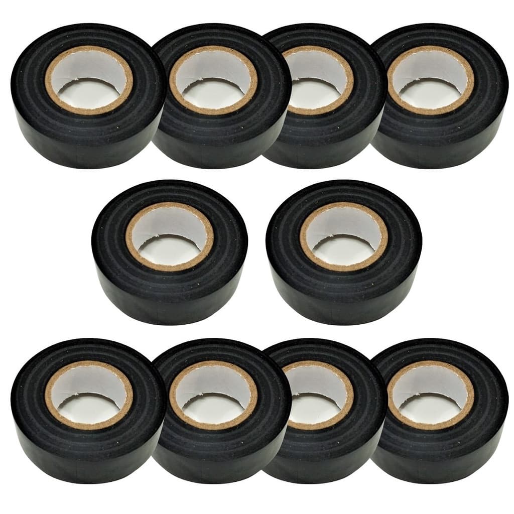 Kit Com 10 Fitas Isolantes Alta Temp 20m Antichama Alta Temperatura Alta Tensão 20m x 19mm Isolação Fios Cabos Elétrico