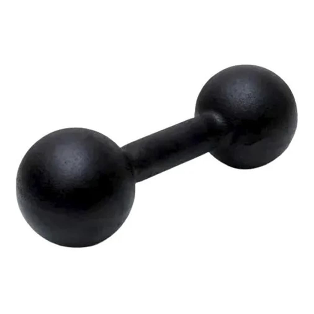Halter Bola Pintado 4kg – Ferro Cinzento Preto, Academia, Musculação e Treino em Casa