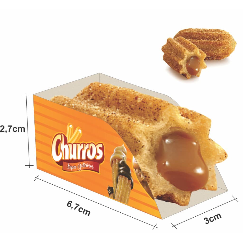 Caixa Embalagem / Caixinhas Para Mini Churros - 100 Unidades