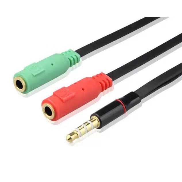 Cabo adaptador P3 macho para 2 P2 fêmea / fone de ouvido e fone de ouvido com microfone