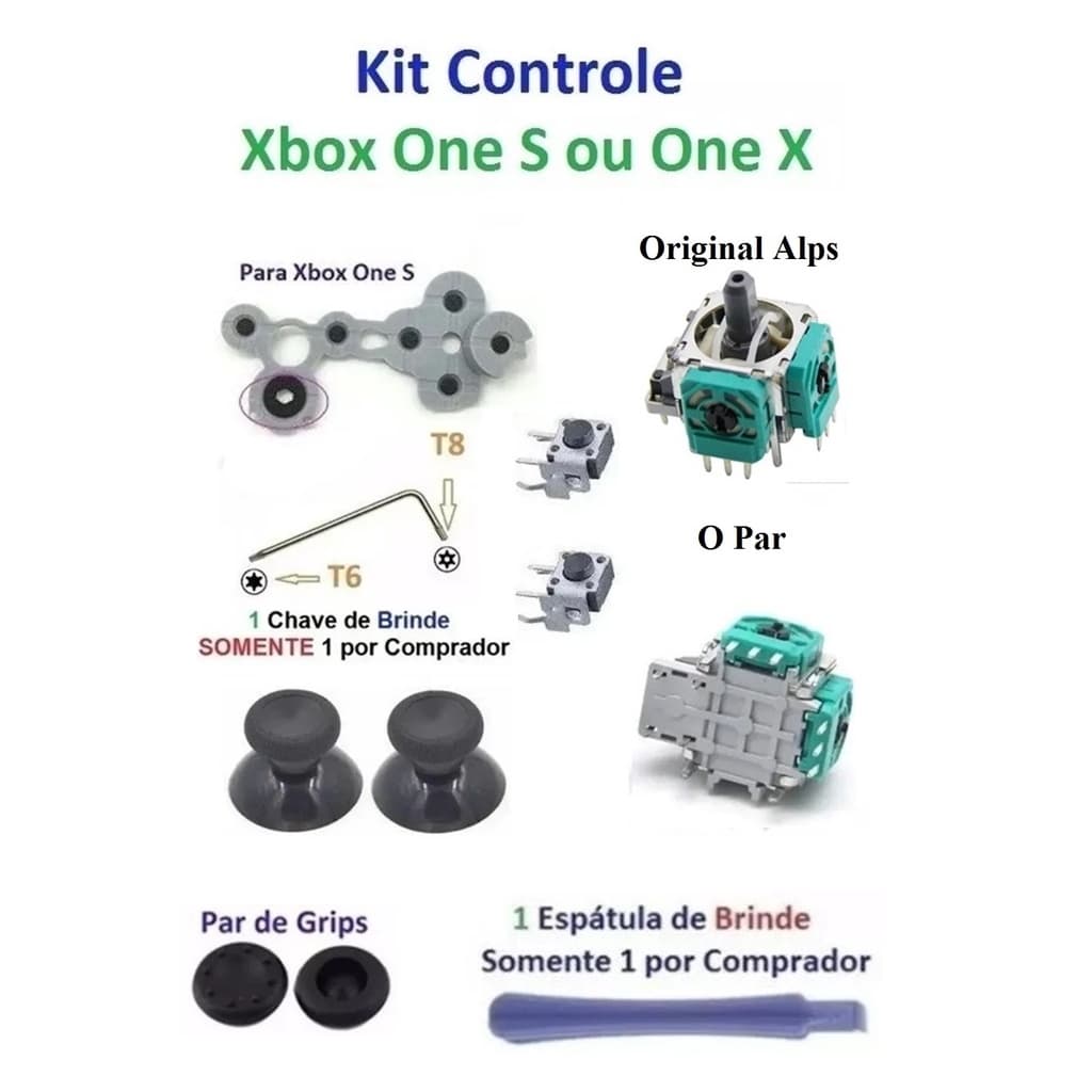 Peças controle Xbox One S  ou One X (Modelo 1708)