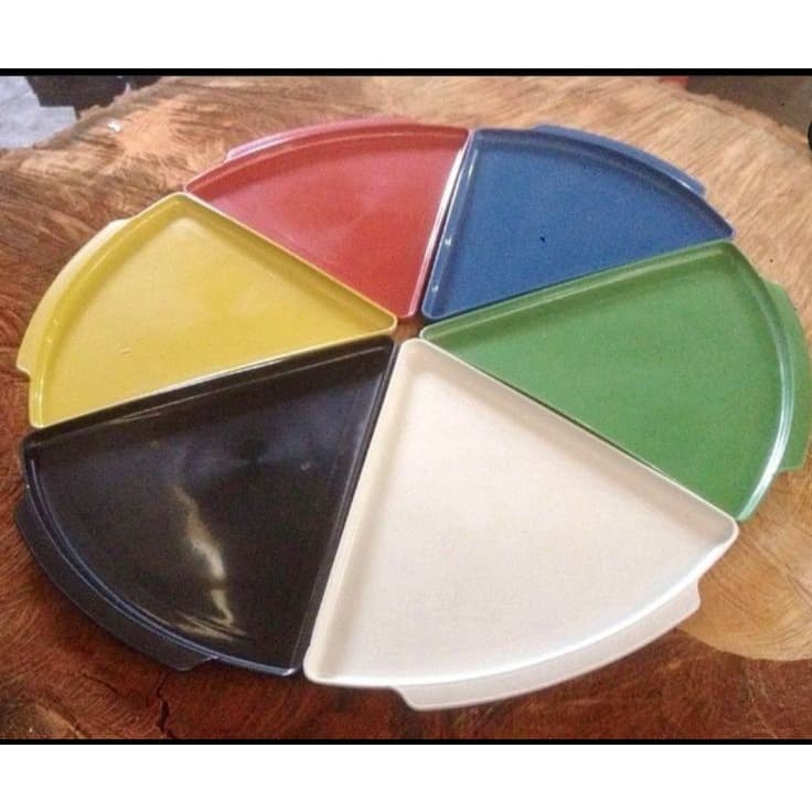kit 60 unidades Prato de Pizza Triangular - Plástico