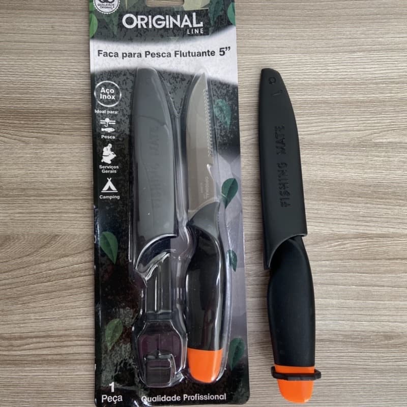 Faca para Pesca Flutuante 5” com Bainha REF SL0068  Original Line - Faca Flutuante com Bainha - Faca de Pesca Flutuante com Bainha