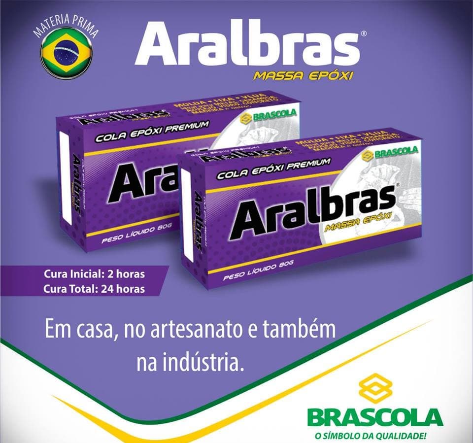 Massa Epóxi Aralbras (80 Gr) - Brascola