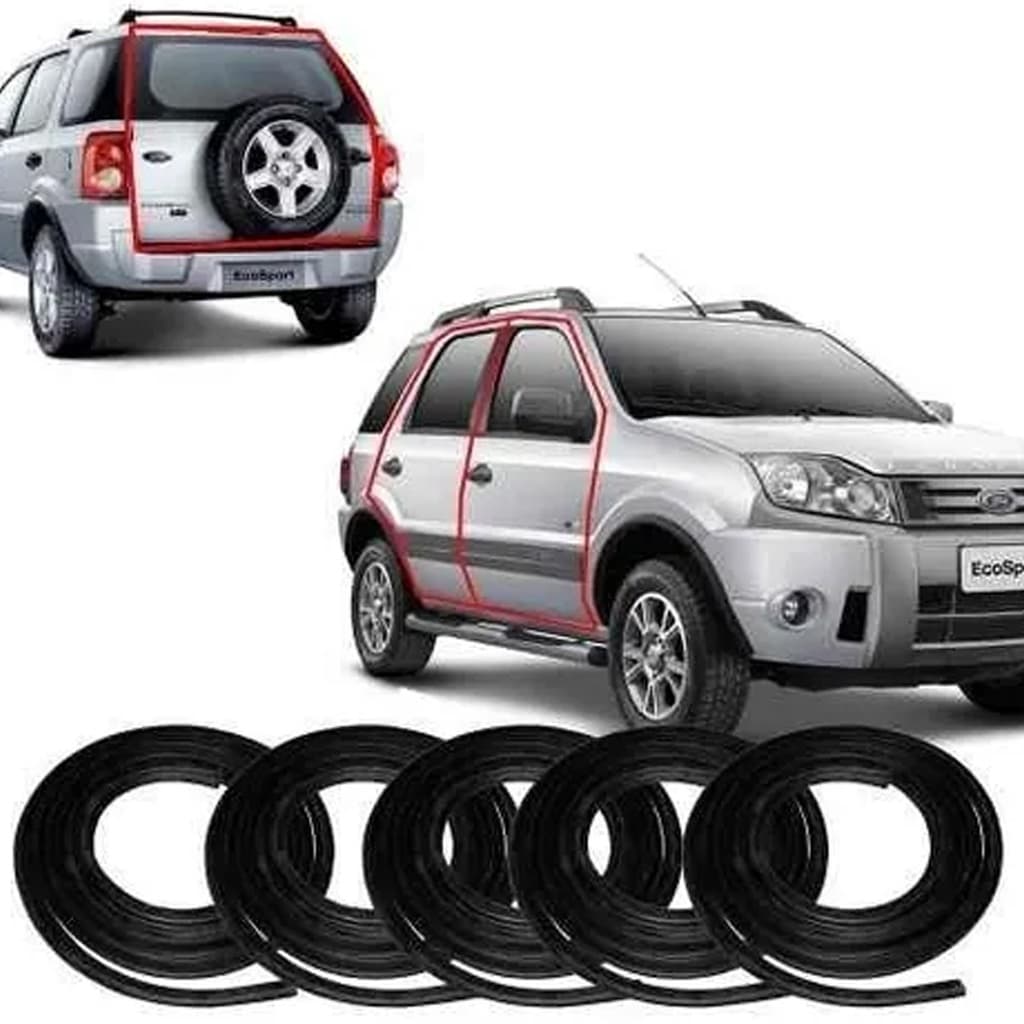 Kit Borracha Porta E Porta Malas Ecosport 2005/... - 5 Pecas