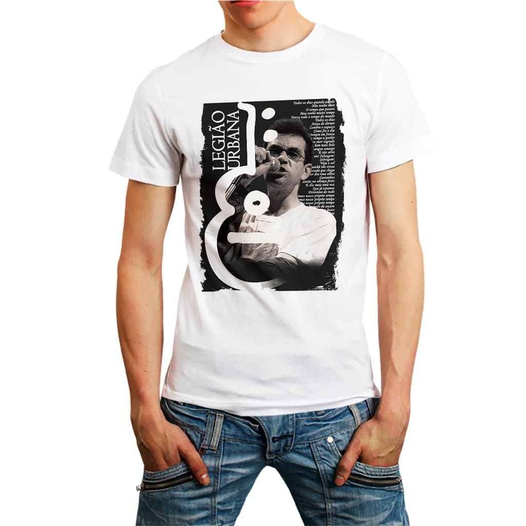 Camiseta Banda de Rock Legião Urbana Camisa Roupa Masculina