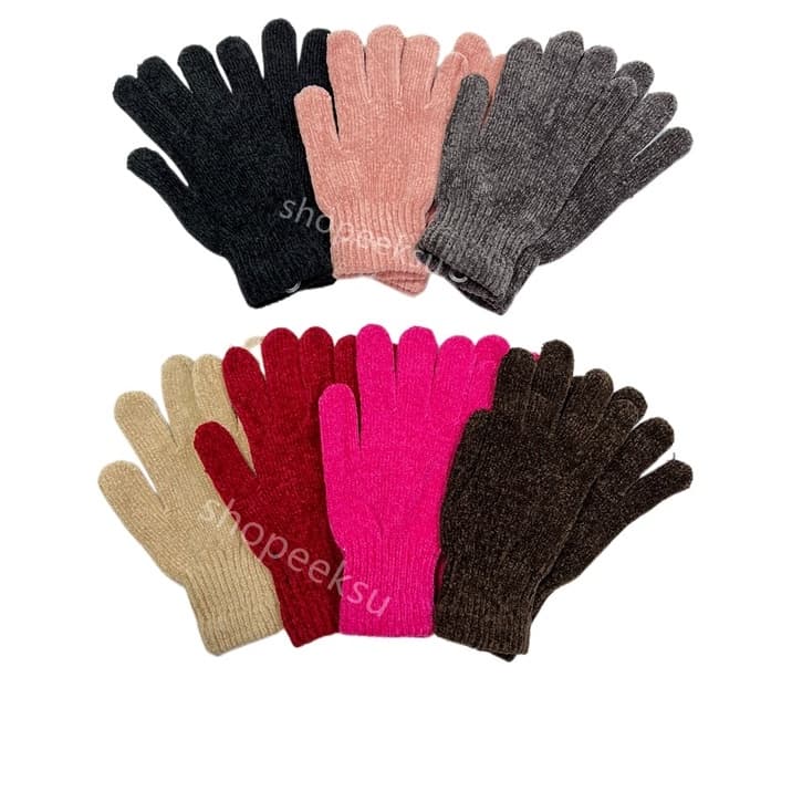 Luva Chenile Para Frio Inverno Macia Unissex Adulto Unico