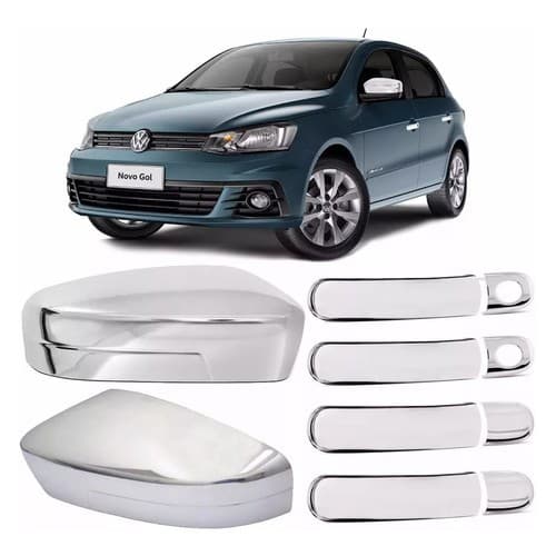 Kit Cromado Voyage E Gol G6 Maçaneta Capa Retrovisor 4p