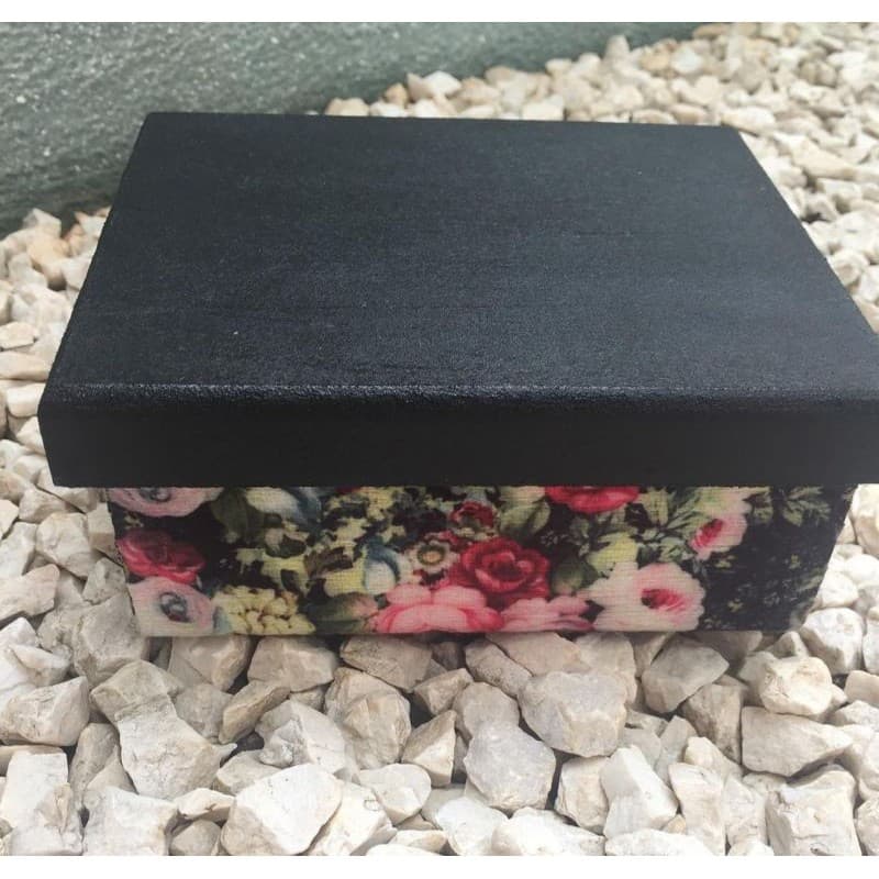 Caixa Multiuso/ Porta Treco/Organizador/Organizadora/Personalizado/MDF/Encapado/ Florido/Decoração/Presente