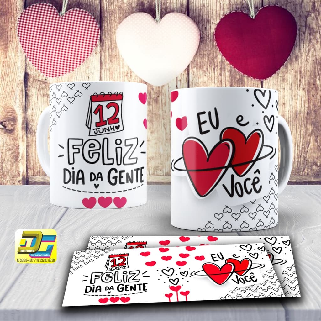 Caneca Personalizada Dia dos Namorados com Foto e Frase Porcelana Premium Presente Criativo