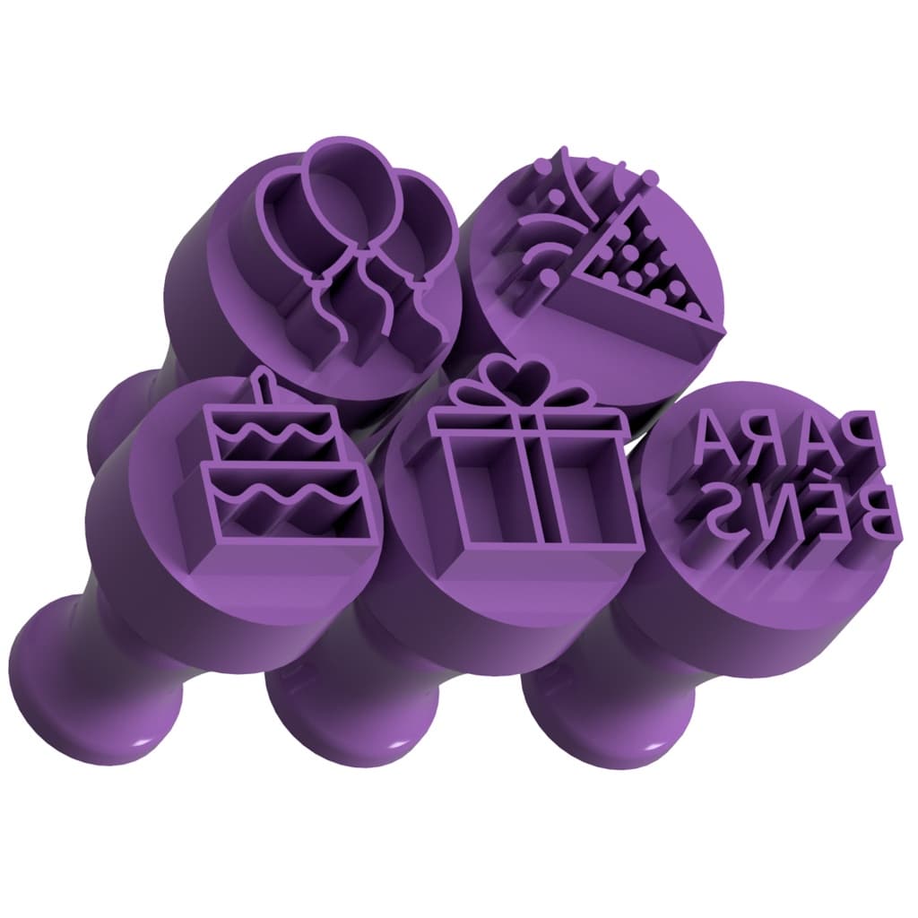 Carimbo para Brigadeiro e Doces - Aniversário 1 - Kit com 5 unidades