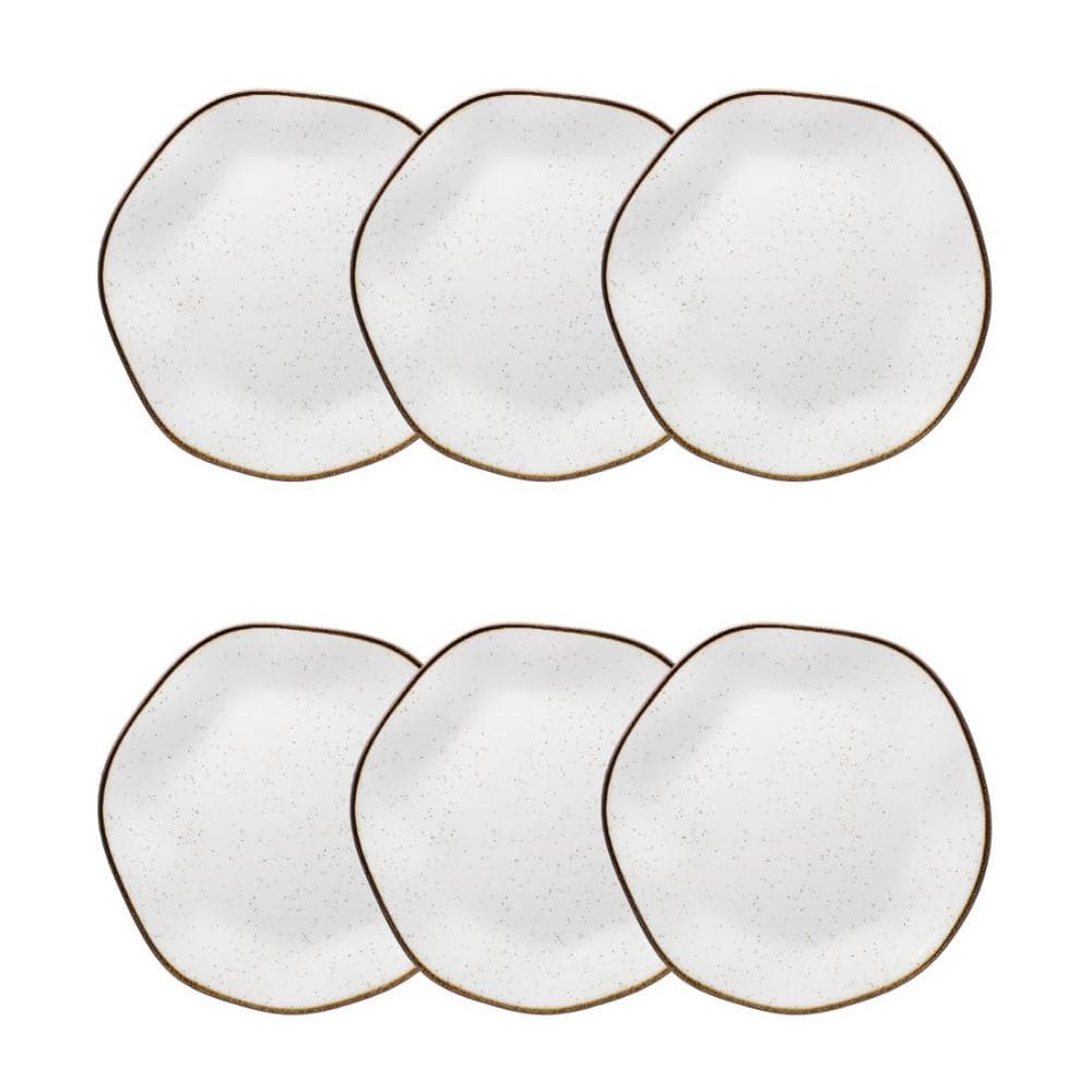 Conjunto de 6 Pratos Sobremesa 21,5cm Ryo Maresia