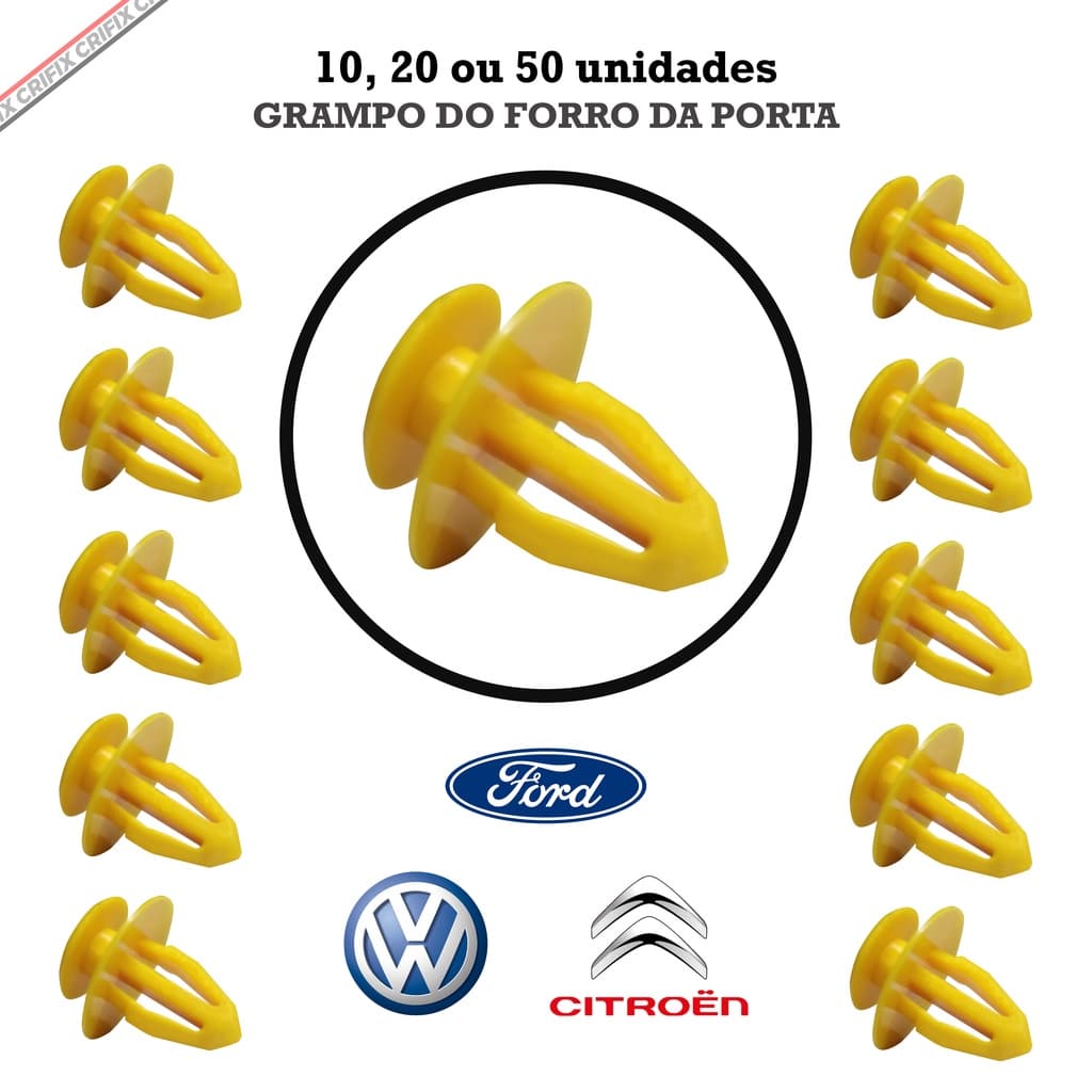 Grampos Presilhas Forro Porta Ford 10, 20 Ou 50 Unidades