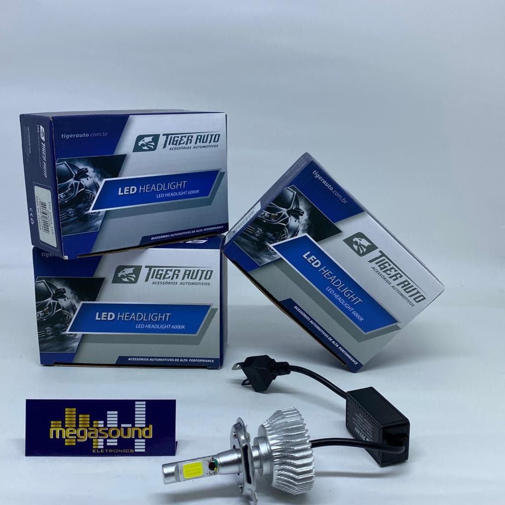 Par Lâmpada Super LED Tiger Auto 6000k Efeito Xenon Carro Iluminação Ultra Brilhante - Escolha o Modelo do Seu Carro