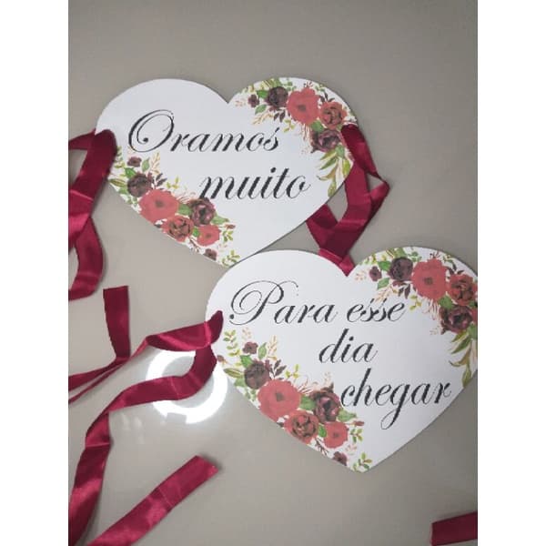 Mensagem para caixa de padrinhos e placas