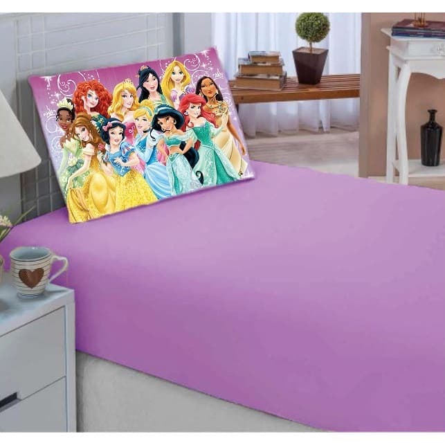 Jogo De Lençol 2 Peças Estampada Personagens Para Mini Cama Com Fronha Estampada