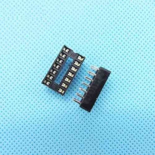 KIT 10 Adaptadores Soquete Dip 14 Pinos Socket Ci 14 Pins Dip14