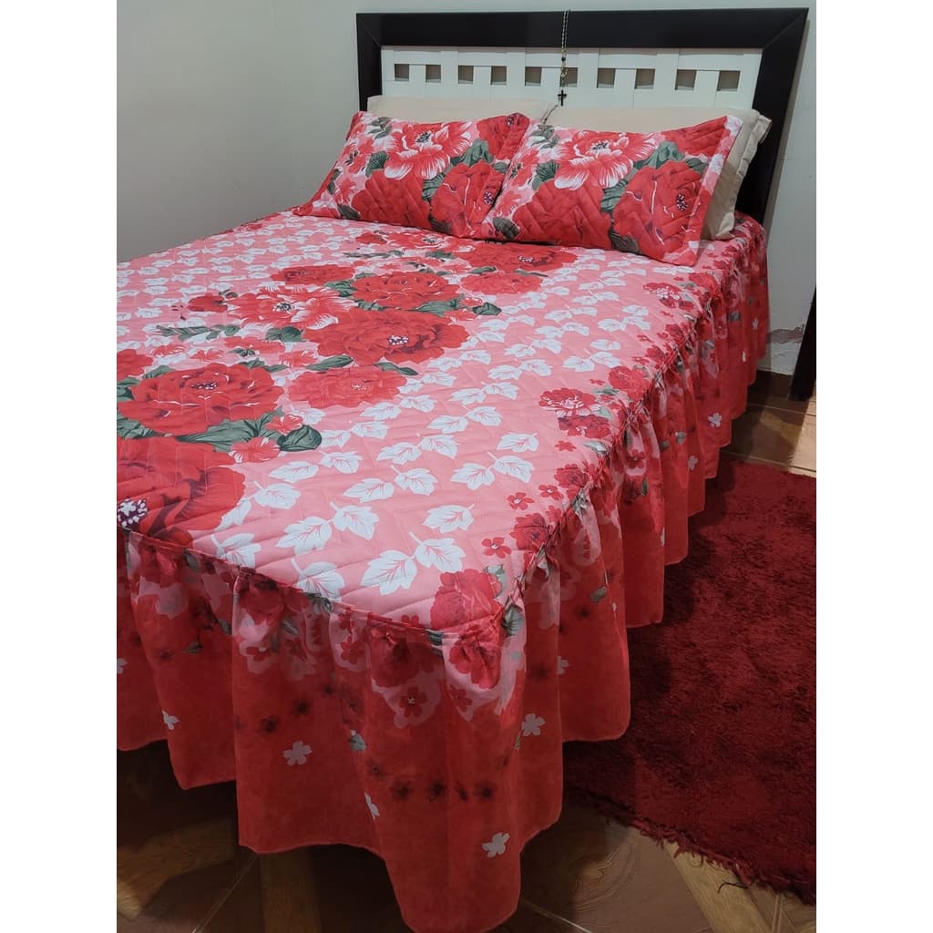 Kit 7 Colcha Casal Padrão Matelada Com Linha 2,45x2,50m Cama Box Várias Estampas