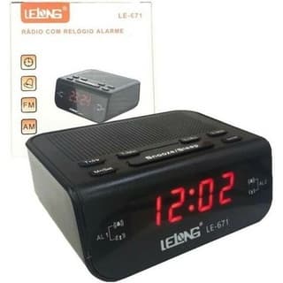 Rádio Relógio Digital De Mesa Lelong Le-671 Despertador