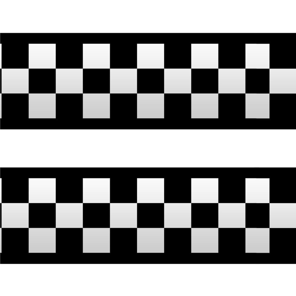 Adesivo Faixa Infantil Border Bandeira Quadriculada Carros de Corrida Tunados kit com 3 unidades M11