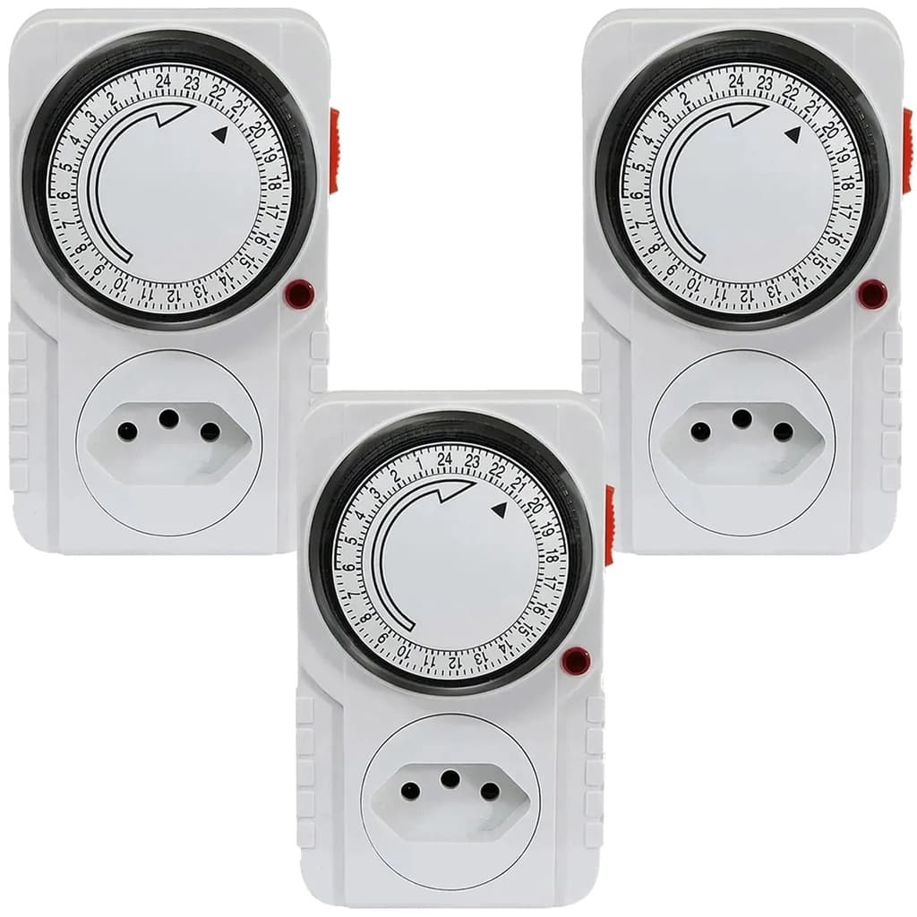 3pcs Timer Temporizador Analogico 110/220v Progamavel