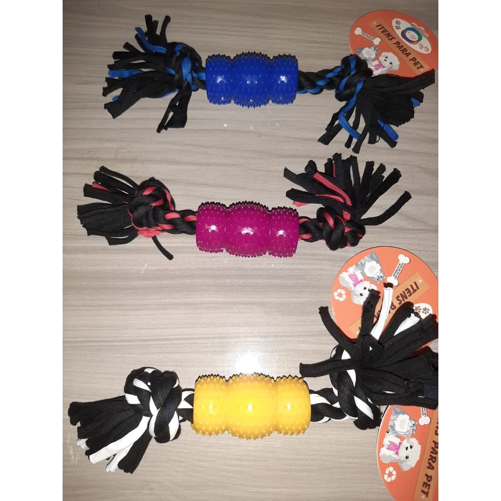 Brinquedo para Cachorro Mordedor Cachorro com corda - Pet Shop 22cm
