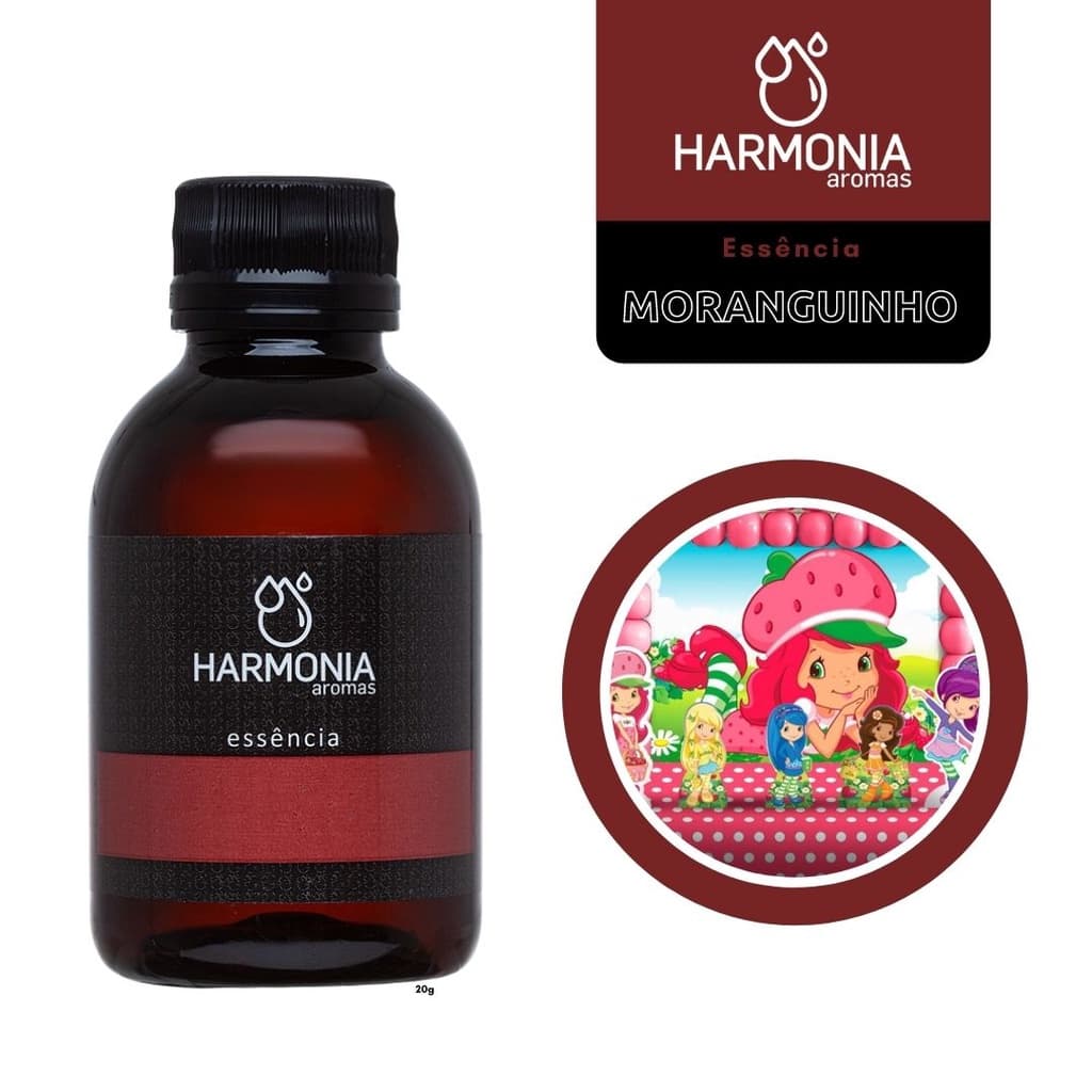 Essência Aromatizante Moranguinho Premium Ambiente 20ml-100ml