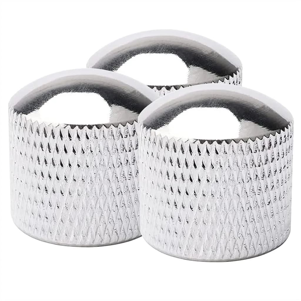 3 Knob Pressão Metal Cromado Guitarra Contra Baixo Strinberg