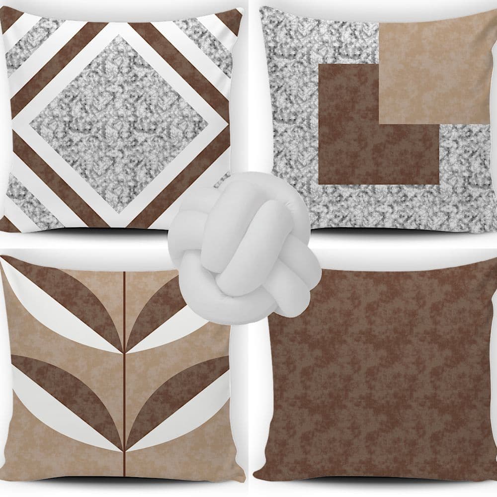 Kit 04 Capas de Almofada Decorativas Modern Pictury Mais Nozinho Escandinavo - 077