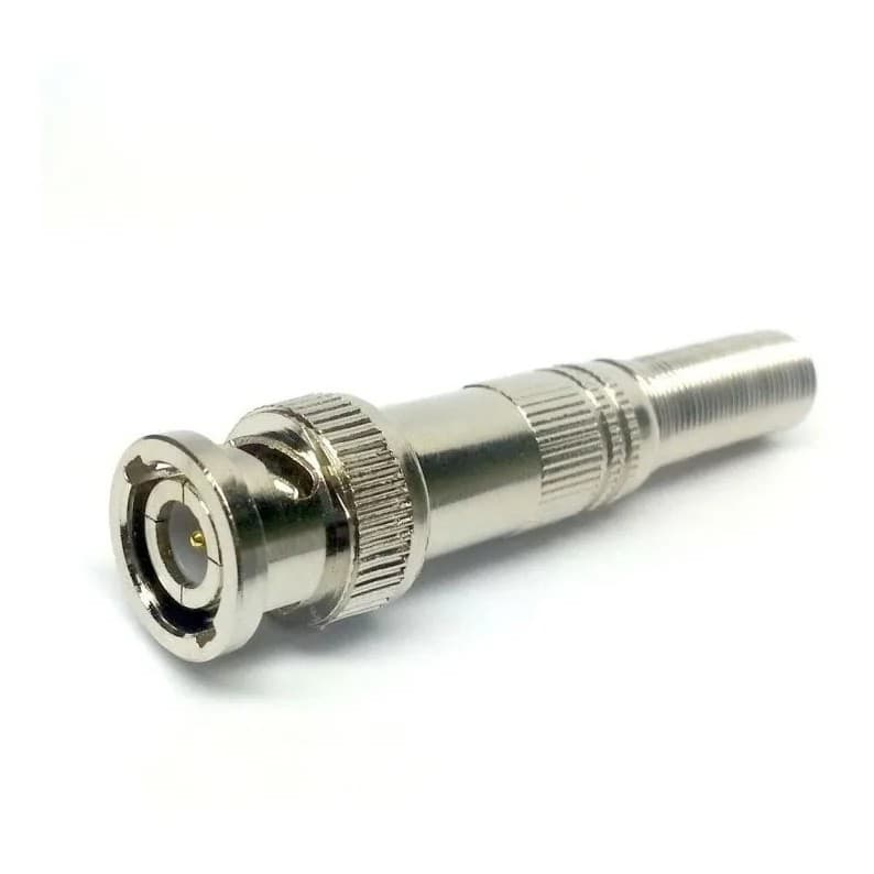 Conector Bnc Macho Com Mola Para Câmeras